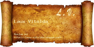 Laux Vitolda névjegykártya
